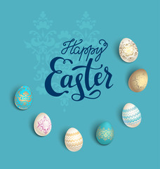 Blue easter card