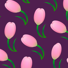 tulip pattern purple