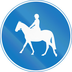 Cyprian regulatory road sign - Track for rider on horseback