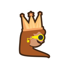 head girl crown celebration vector illustration eps 10