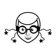 face guy happy outline vector illustration eps 10