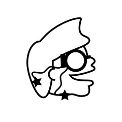 face guy happy outline vector illustration eps 10