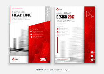 Brochure design. Corporate business template for brochure, report, catalog, magazine, book, booklet. Layout with modern triangle elements and abstract background. Creative vector concept