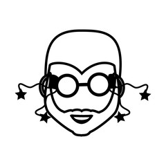 face guy happy outline vector illustration eps 10