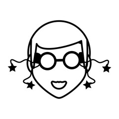 face guy happy outline vector illustration eps 10