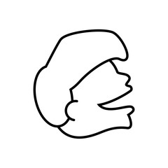 face guy happy outline vector illustration eps 10