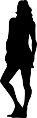 Vector silhouette of a model posing