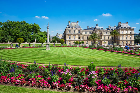 Luxembourg Palace in Luxembourg Gardens. Paris, France