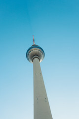 Fototapeta premium Berlin TV Tower against the sun