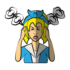 Fototapeta premium cartoon woman expression image vector illutration eps 10