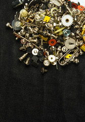 various screws, bolts, washers, nuts and other computer small fasteners