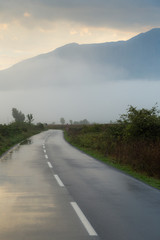 Rural road in Albania