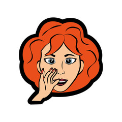 cartoon woman expression image vector illutration eps 10