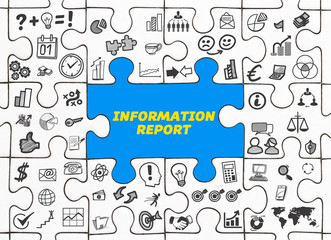 Information Report / Puzzle mit Symbole