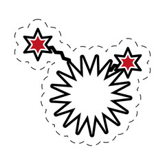 pop art star speech bubble symbol vector illustration eps 10