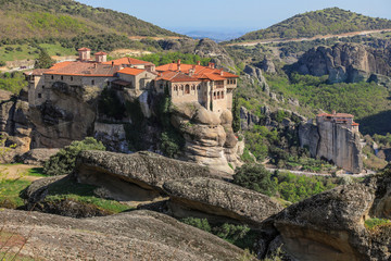 Fototapeta na wymiar Monastery of Varlaam from Meteora monasteries in the north part of Greece.