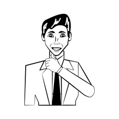 man character posture line vector illustration eps 10