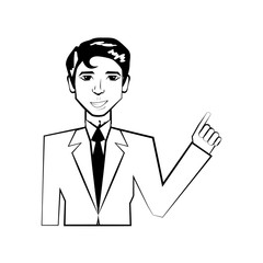 man character posture line vector illustration eps 10