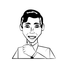 man character posture line vector illustration eps 10