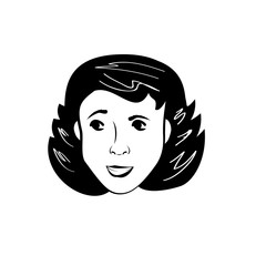 cartoon woman character posture line vector illustration eps 10