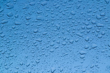 Blue water drops background