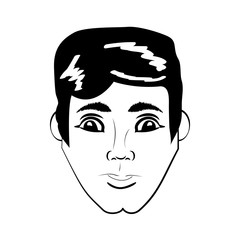head man avatar comic vector illustration eps 10