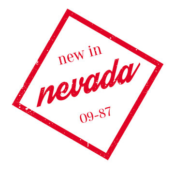 New In Nevada rubber stamp. Grunge design with dust scratches. Effects can be easily removed for a clean, crisp look. Color is easily changed.