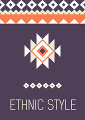 Tribal ethic colorful brochure flyer