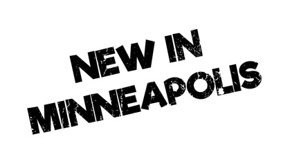 New In Minneapolis rubber stamp. Grunge design with dust scratches. Effects can be easily removed for a clean, crisp look. Color is easily changed.