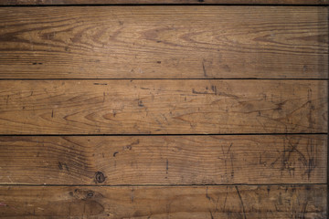 Grunge brown wood planks texture background