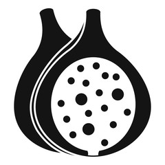Fig fruit icon, simple style
