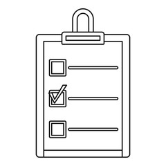 Checklist icon, outline style