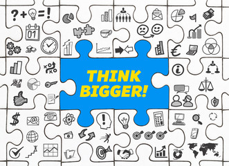 Think Bigger! / Puzzle mit Symbole