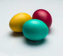 Obraz na płótnie Canvas Easter Eggs celebration, color, decorative, design, group, holiday, objects, colorful