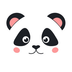 Cartoon panda face