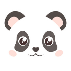 Fototapeta premium Twarz na białym tle panda