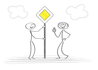 Strichmännchen / Vekehrschild / Vektor 