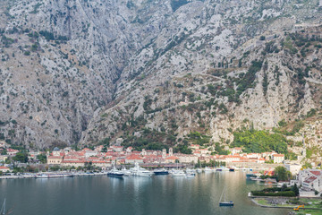 Fototapeta na wymiar Kotor City Panorama in Montenegro