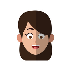 Fototapeta premium woman cartoon icon over white background. colorful design. vector illustration