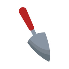 hand shovel over white background gardening tools concept colorful design vector illustration