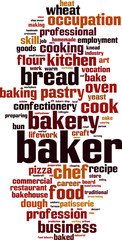 Obraz premium Baker word cloud