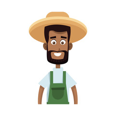 gardener man icon over white background. colorful design. vector illustration