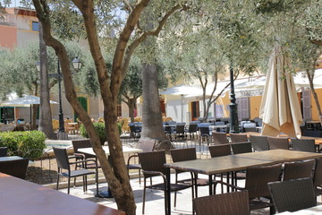 Plaza Stadtansicht Petra Mallorca