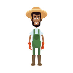 gardener man icon over white background. colorful design. vector illustration