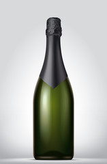 Champagne blank bottle