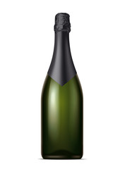 Champagne blank bottle