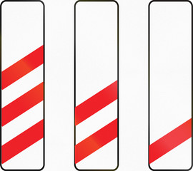 Road sign used in Cyprus - Distances marker for level crossing