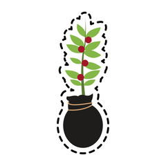 potted plant icon image vector illustration design 