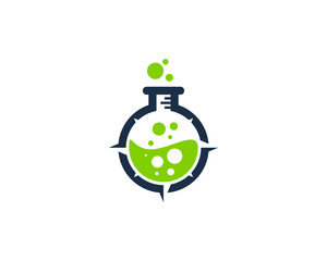 Compass Lab Icon Logo Design Element