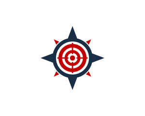 Target Compass Icon Logo Design Element